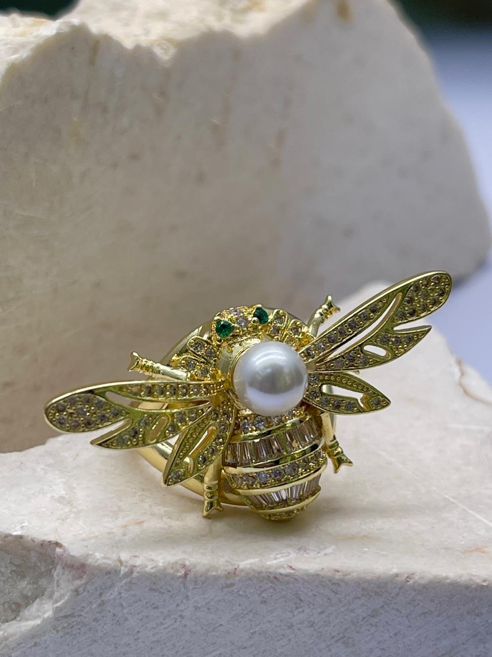 Anillo de insectos Covergold Rodinado