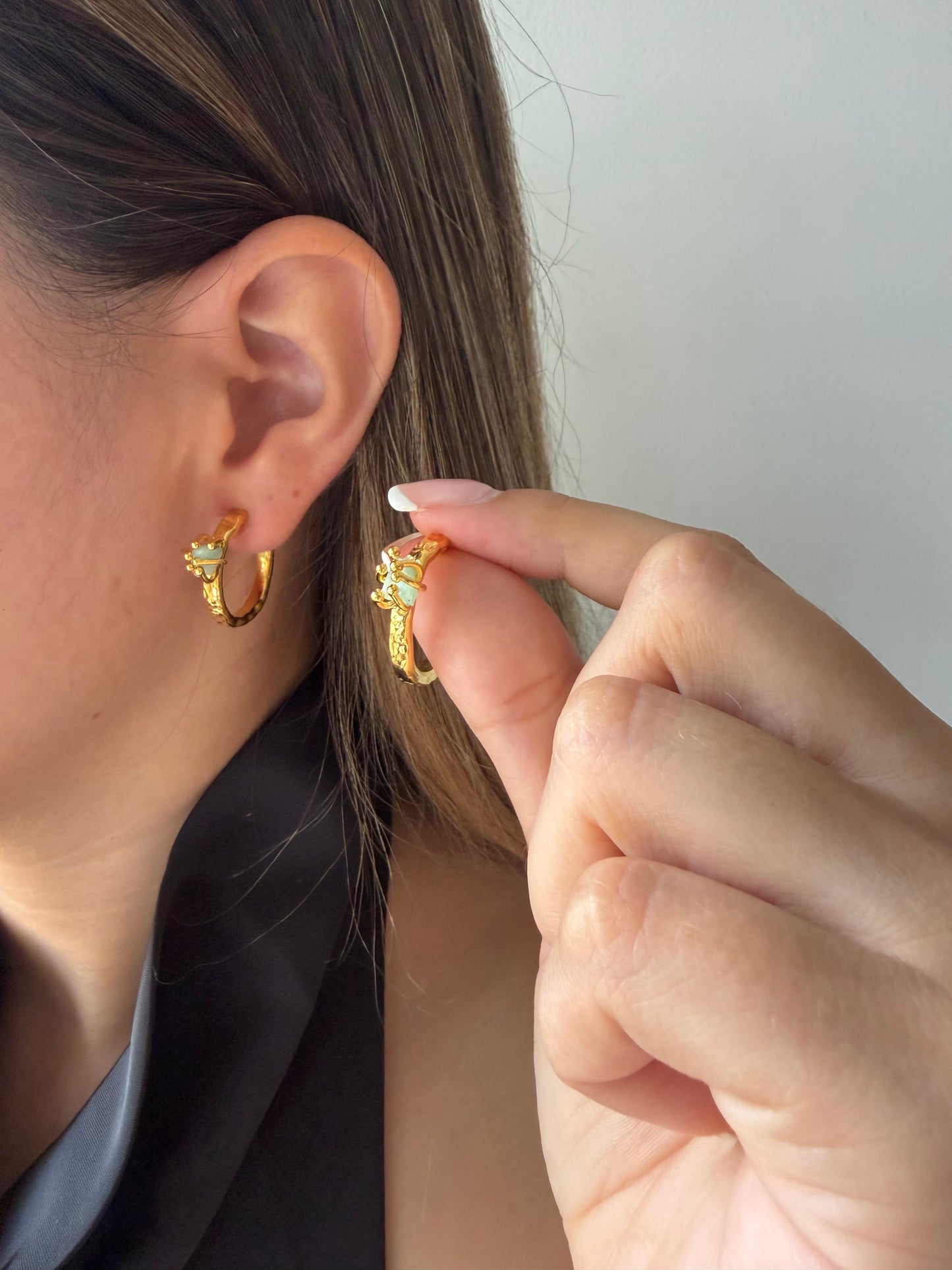 Candonga En Bronce Con Piedra De Morralla