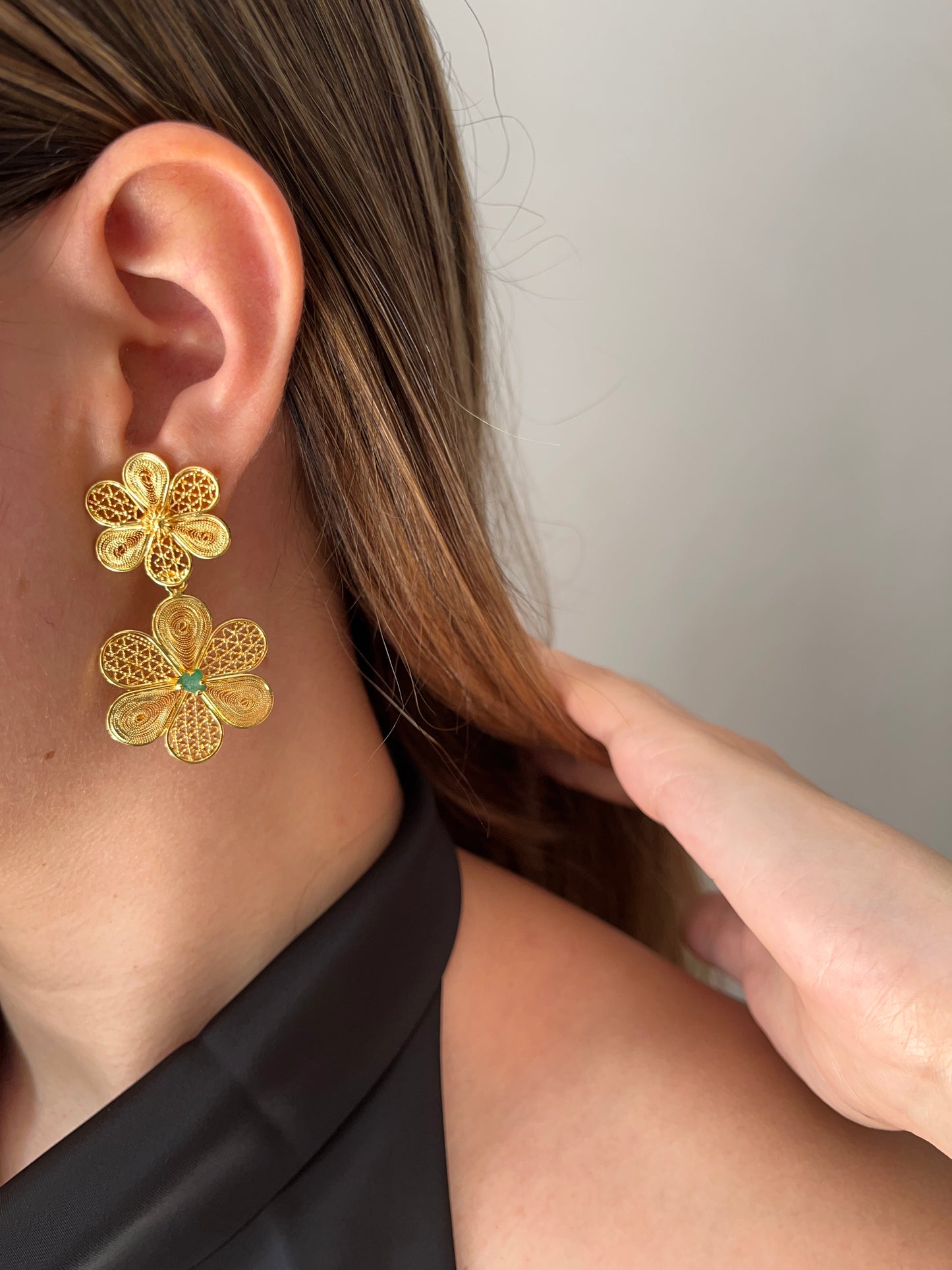 Arete Doble Flor