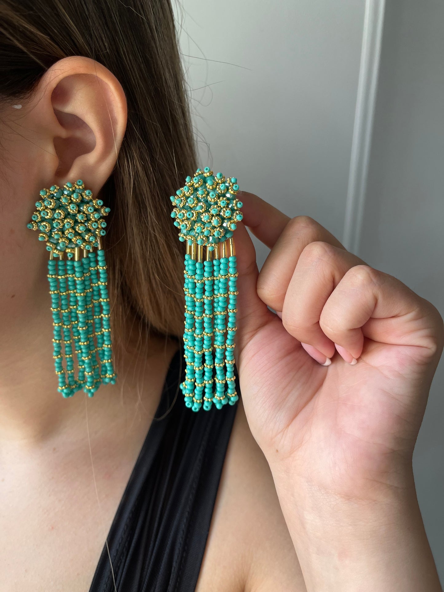 Aretes con Mostacilla