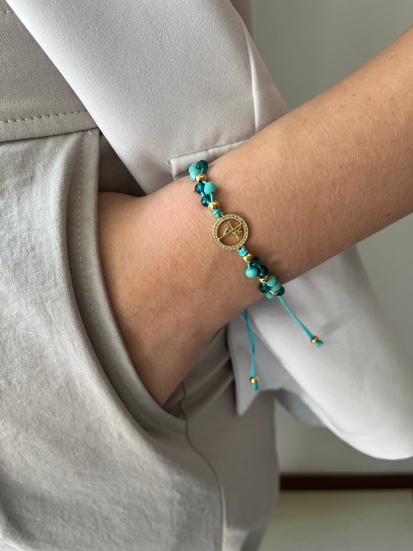 Pulsera religiosa cristal