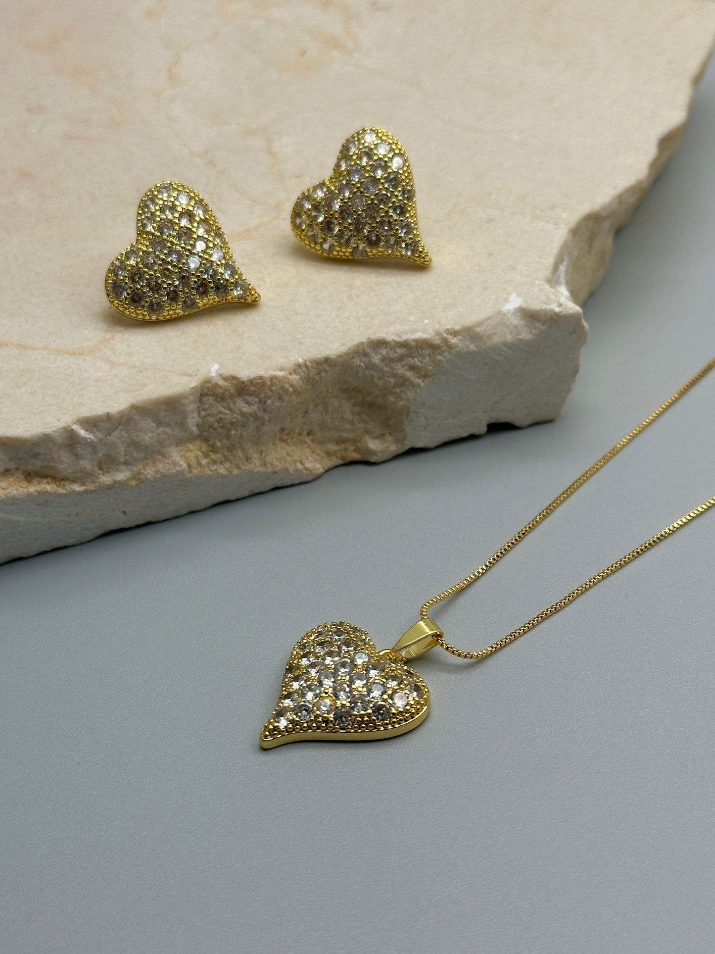 Set de Cadena corazon