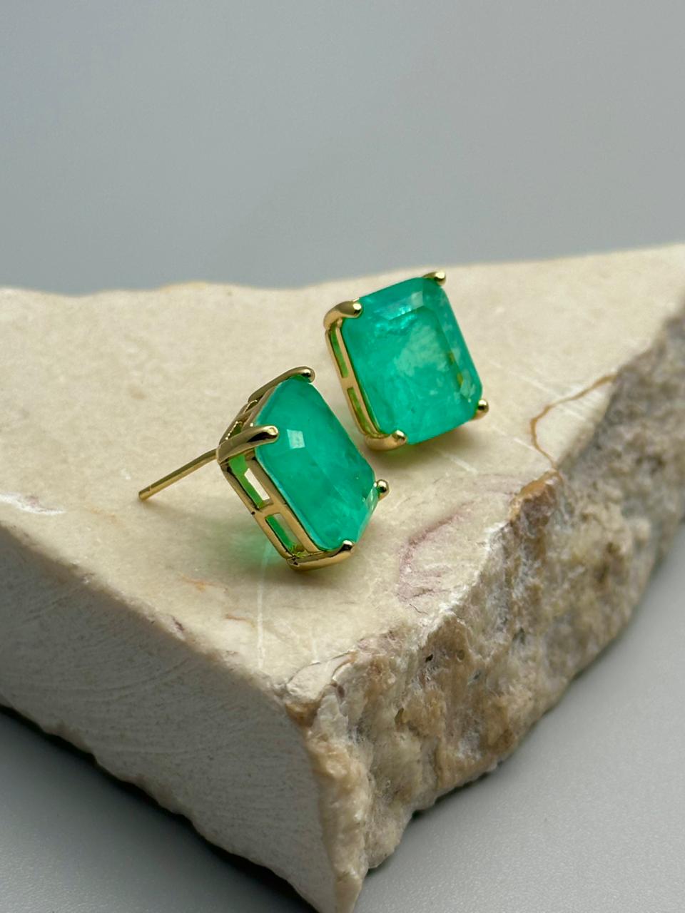 Topo Cuadrado Esmeralda 12mm