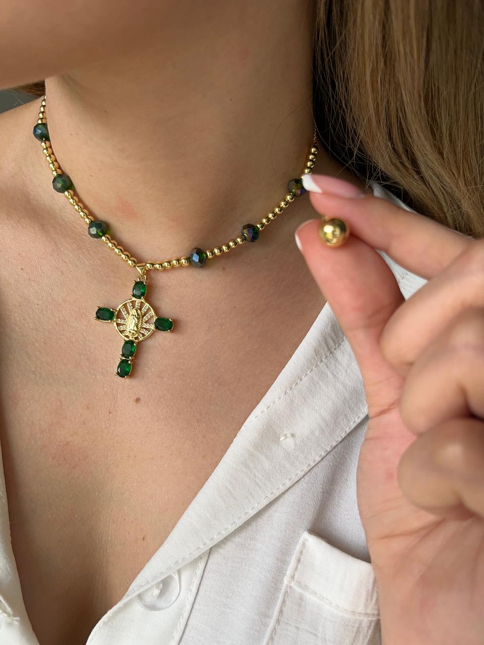 Set de Collar con dije de cruz