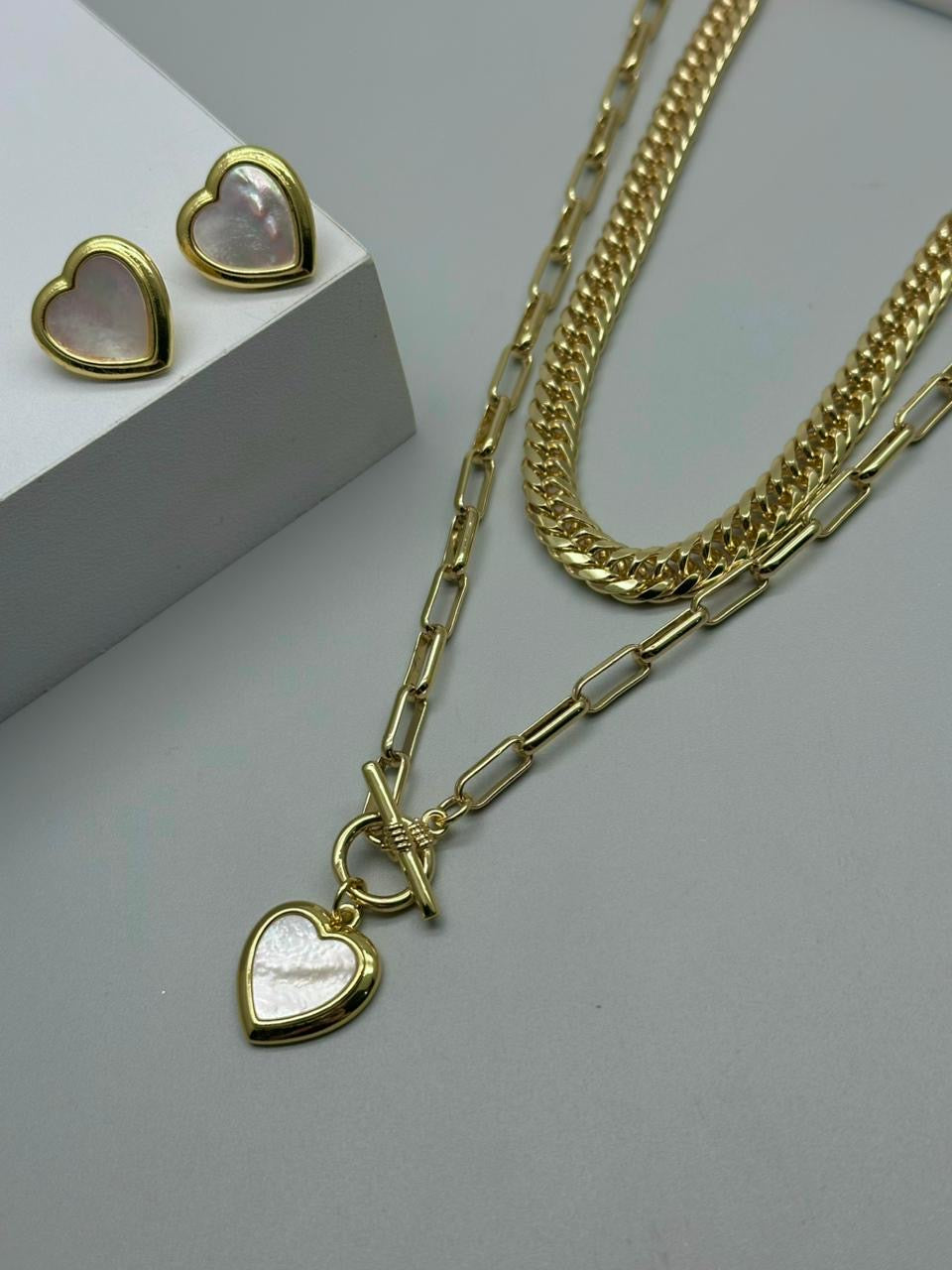 Set de Cadena corazón