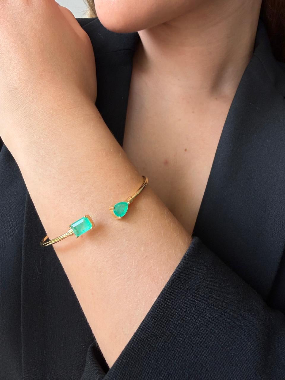 Brazalete con Esmeralda de laboratorio
