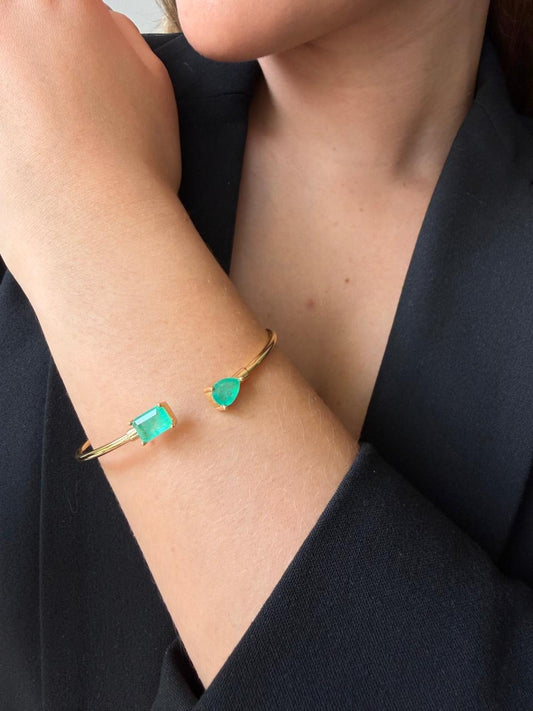 Brazalete con Esmeralda de laboratorio