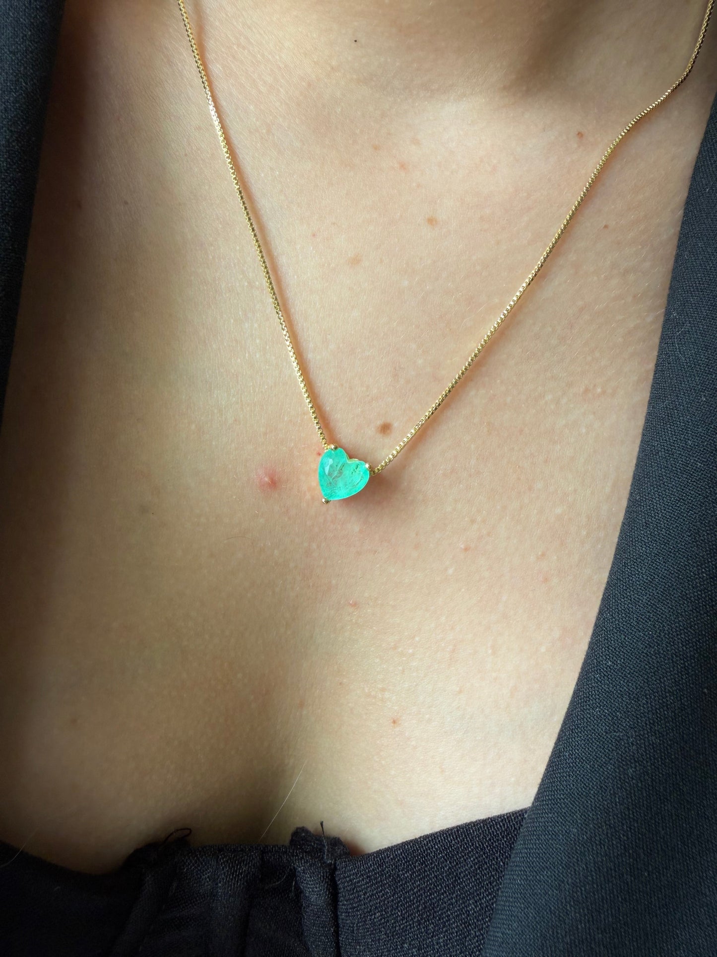 Dije Esmeralda Corazon 12mm