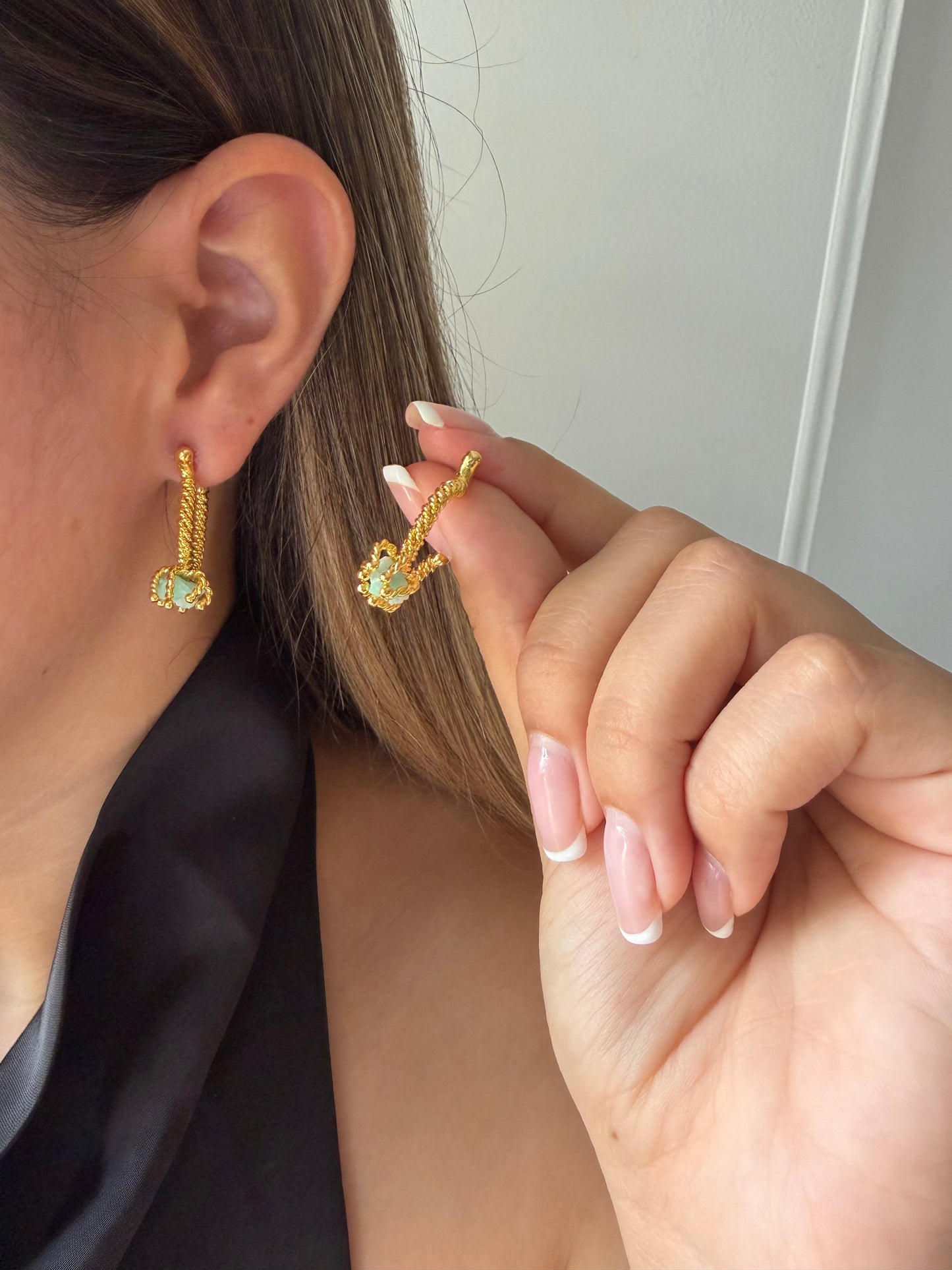 Candonga En Bronce Con Piedra De Morralla
