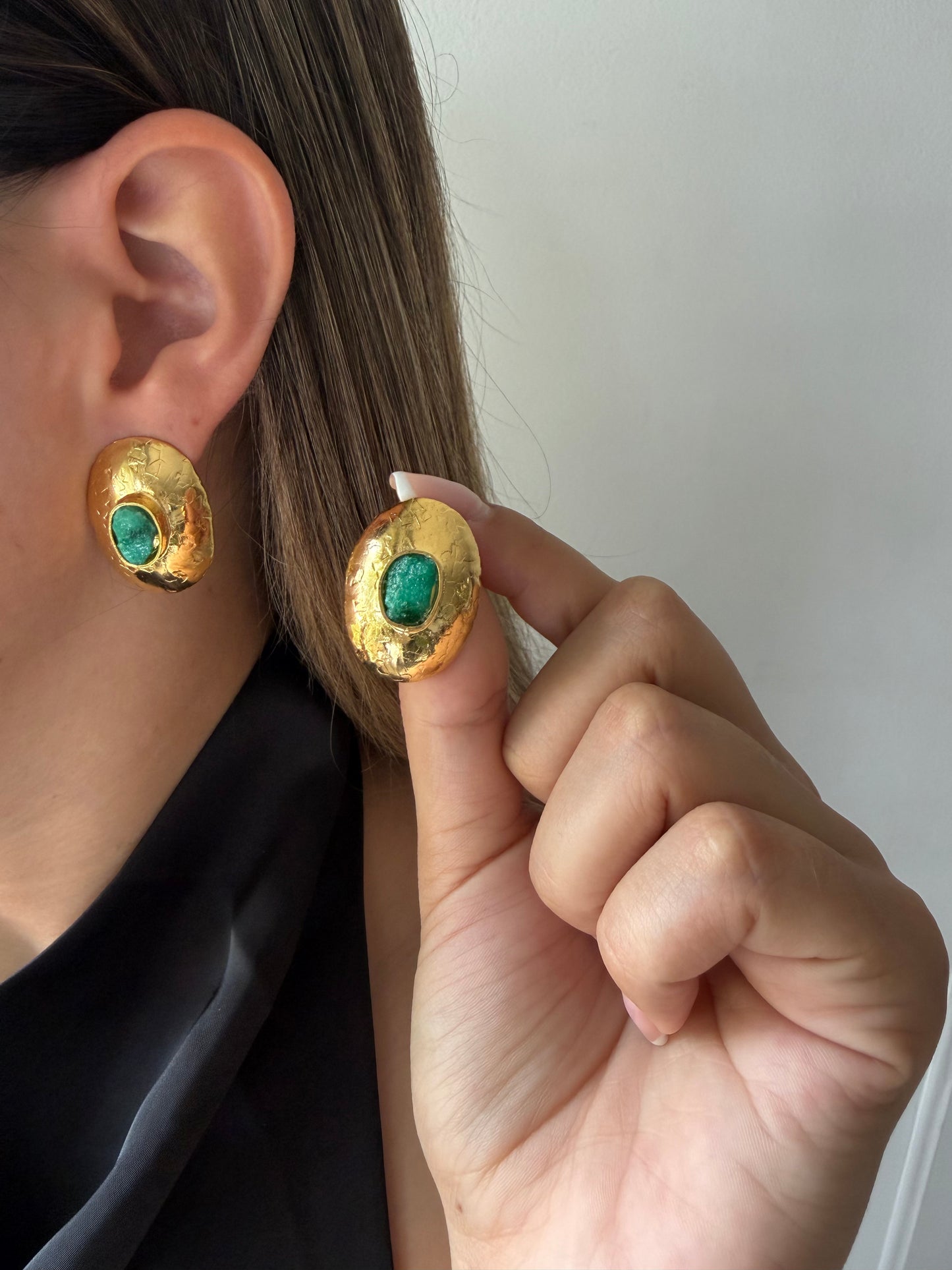 Topos En Bronce Con Piedra De Morralla