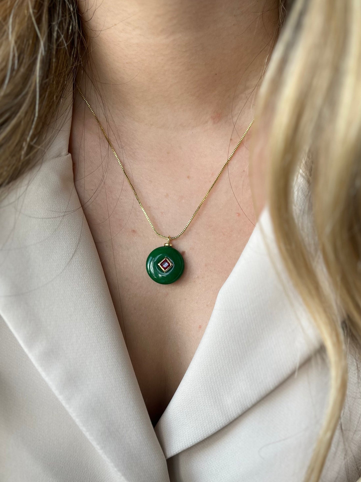 Piedra Natural Jade Verde