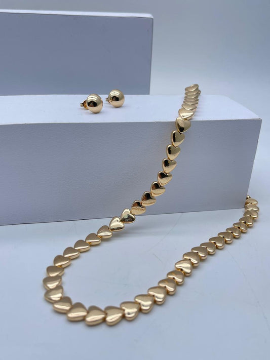 Set Cadena de corazon