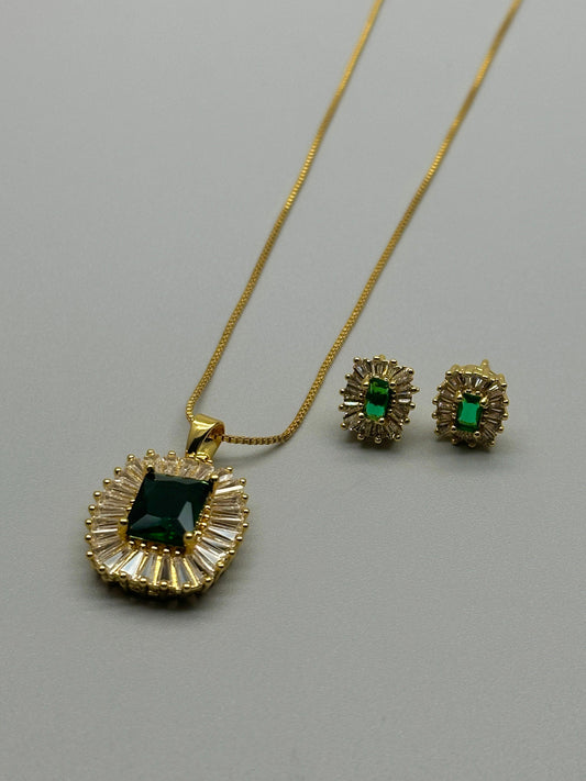 Set de Cadena dije verde
