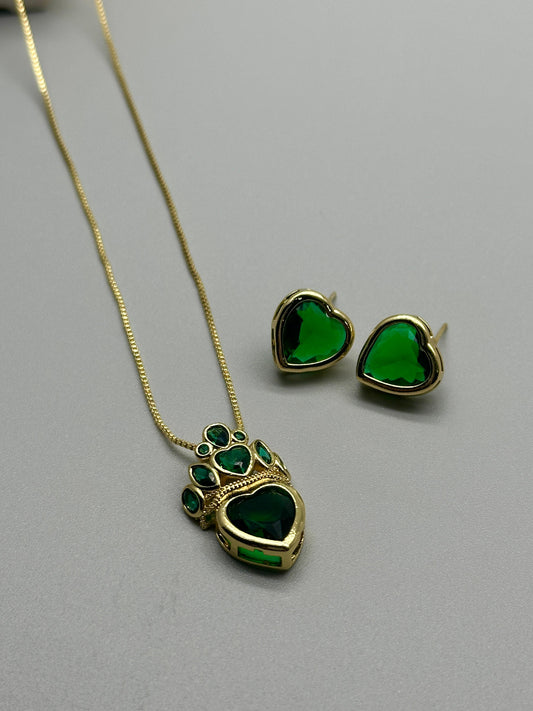 Set de Cadena dije verde