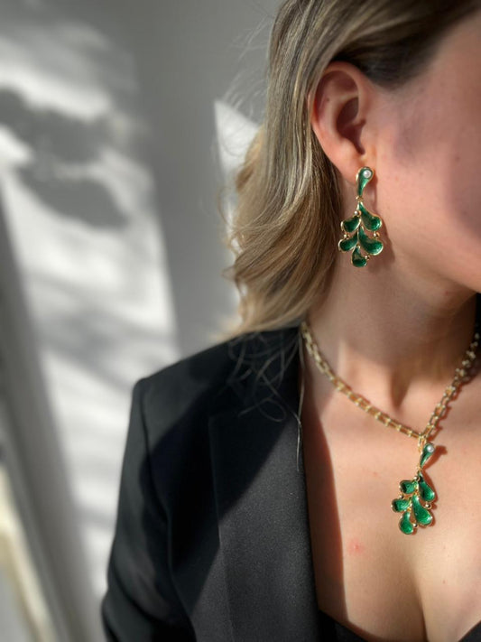 Set Flores Esmaltada