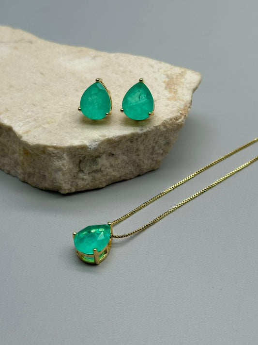 Set Esmeralda Gota 12mm