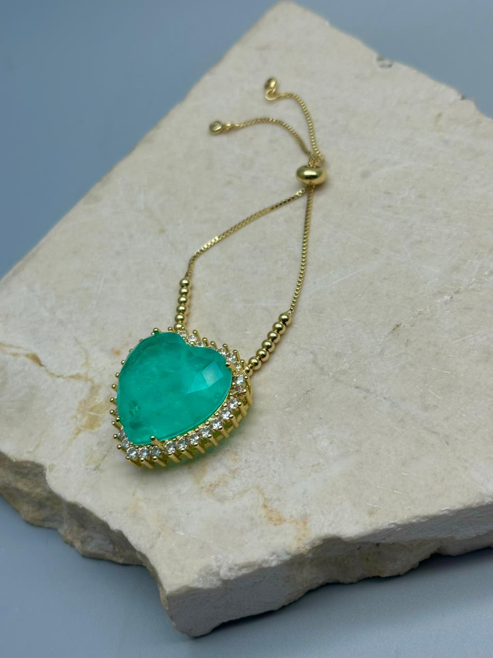 Pulsera con dije Esmeralda Maxi Corazon