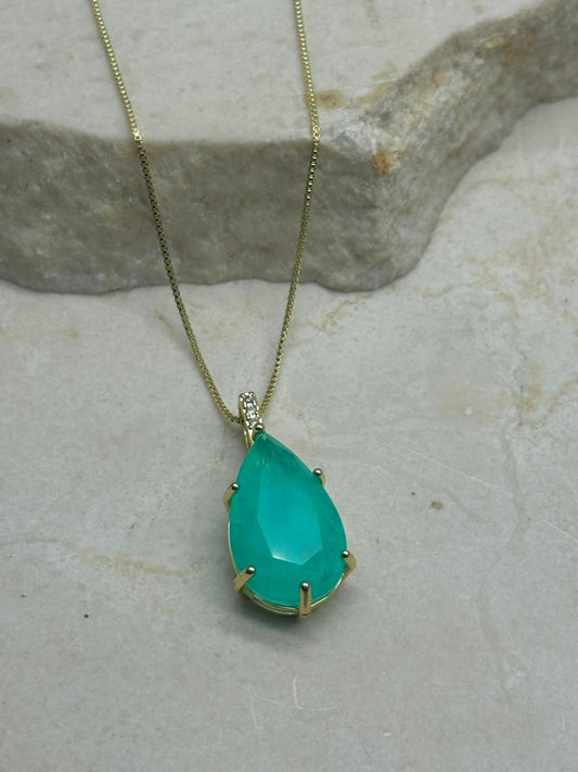 Cadena con dije Esmeralda Maxi Gota
