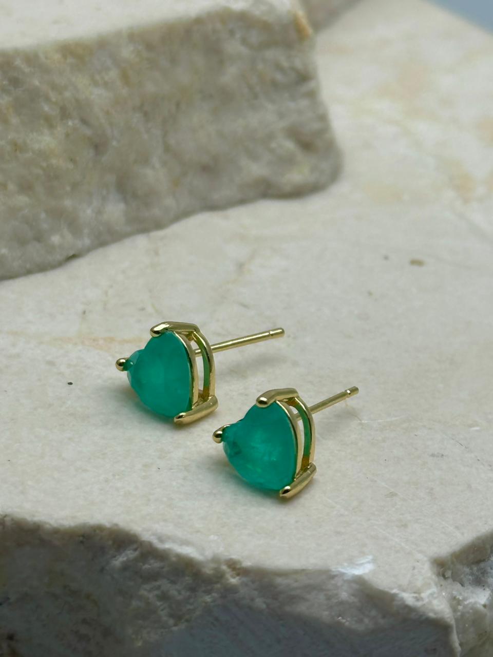 Topo Corazon Esmeralda Mini 8mm