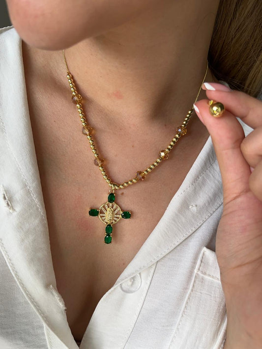 Set de Collar con dije de cruz