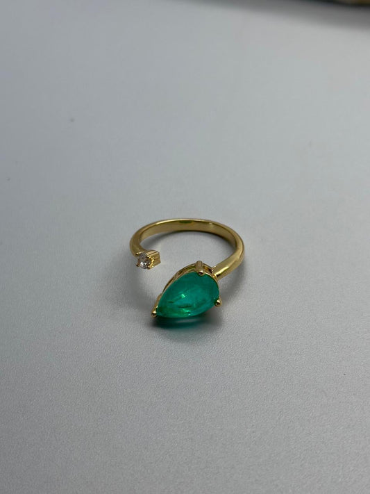 Anillo de Esmeralda gota